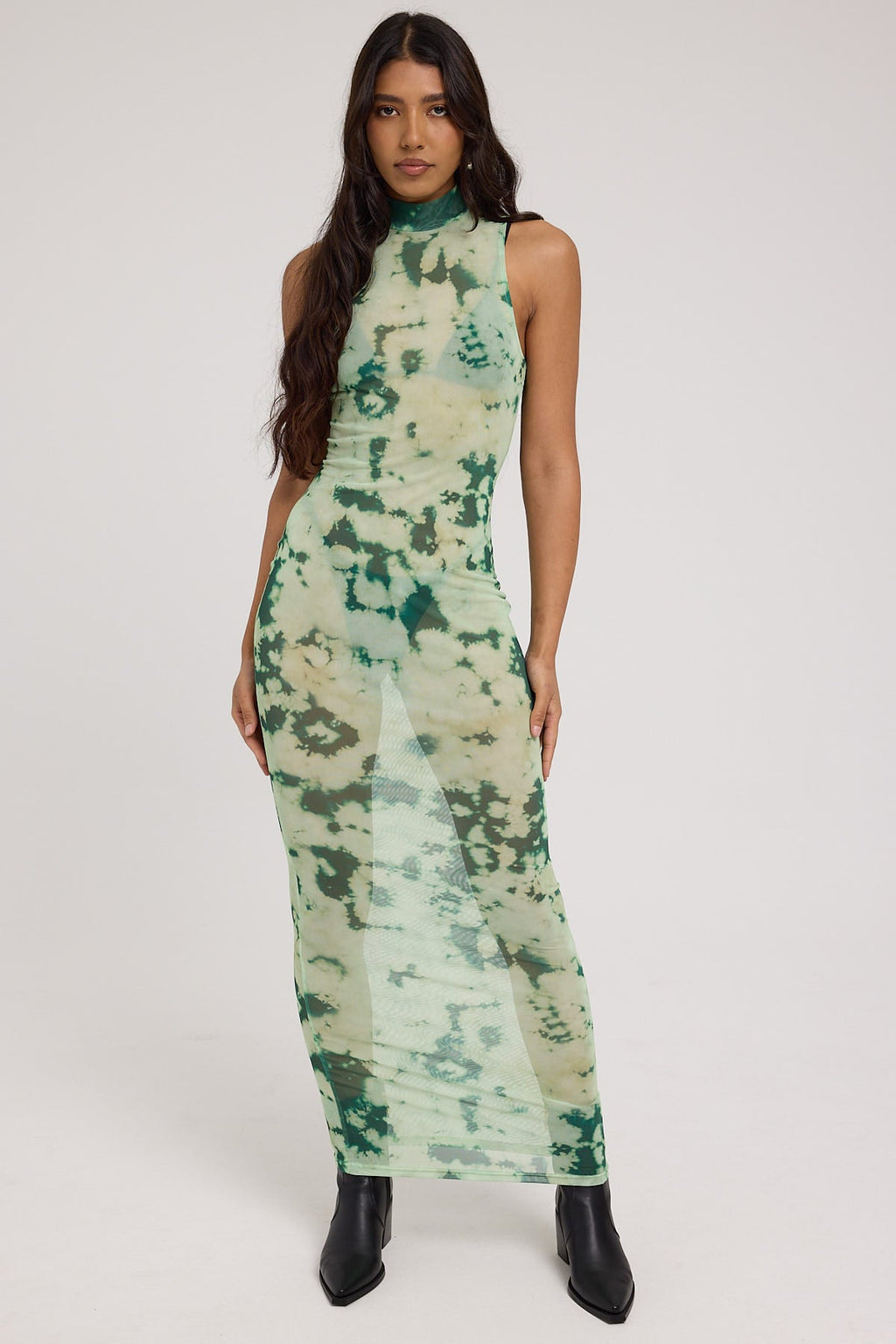 Jgr & Stn Candace Mesh Maxi Dress Candace print