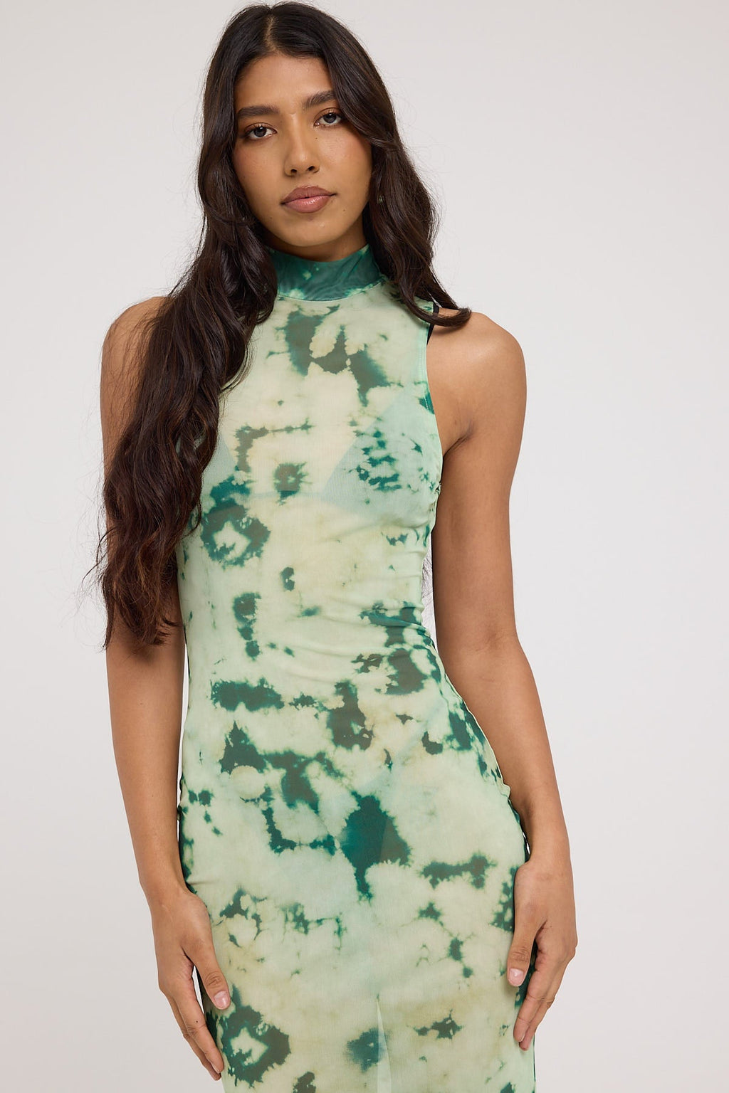 Jgr & Stn Candace Mesh Maxi Dress Candace print