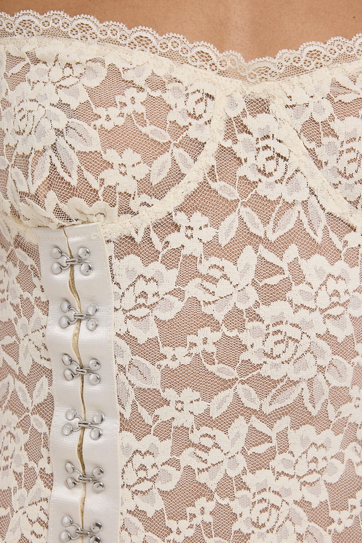 Jgr & Stn Freja Lace Slip Dress Off White