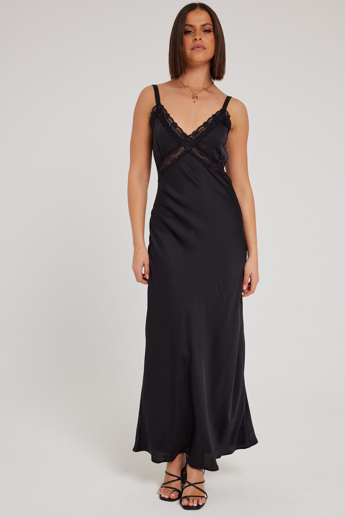 Perfect Stranger Lennie Lace Midi Dress Black