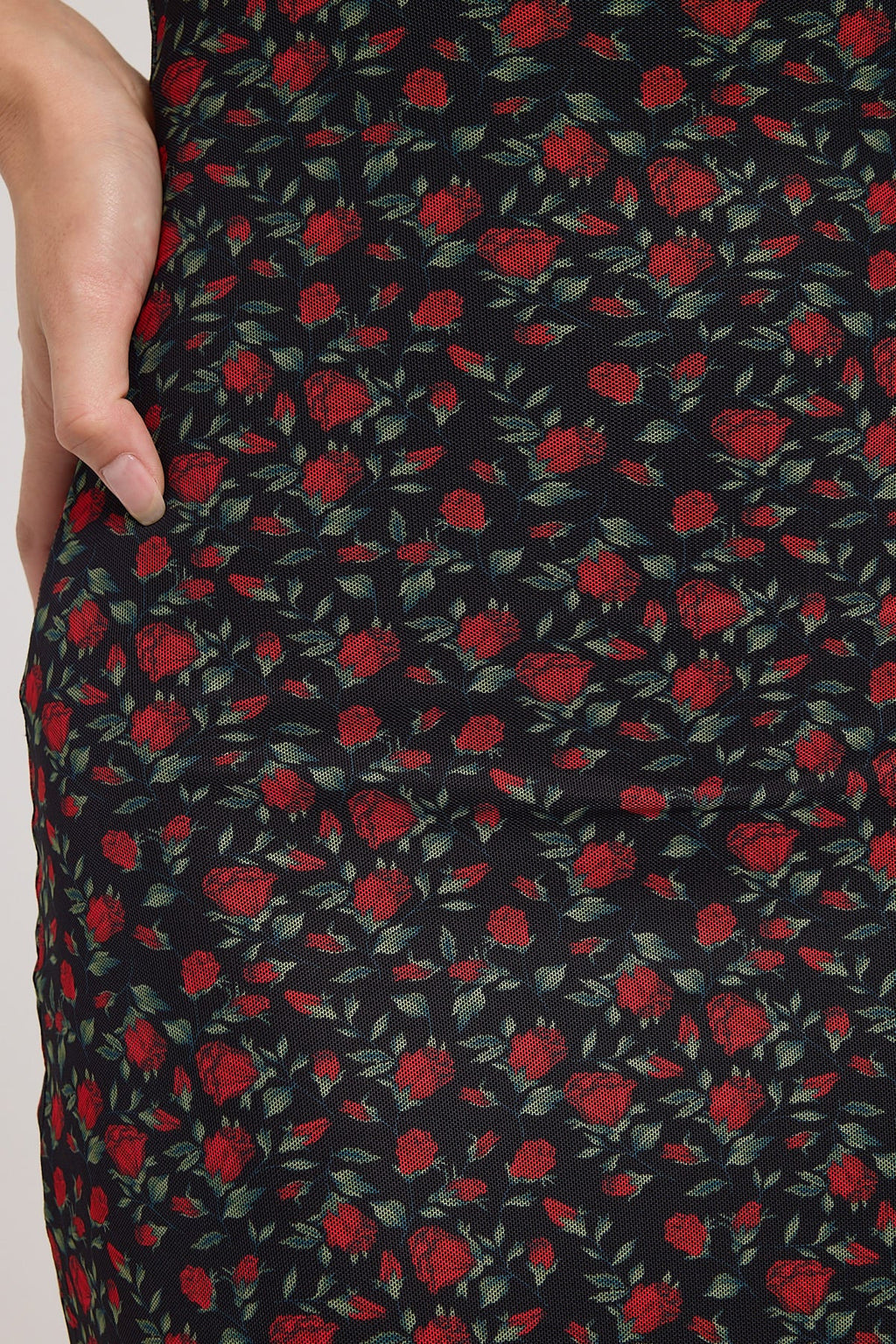 Luck & Trouble Rosie Affair Mesh Midi Dress Floral Print