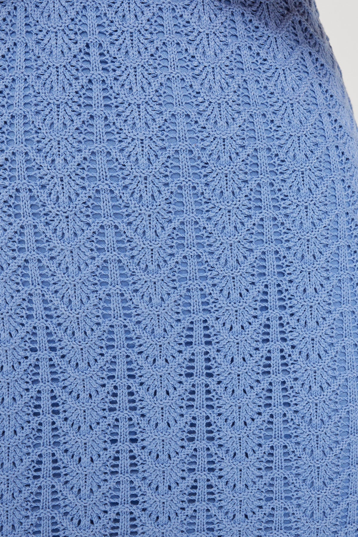 Perfect Stranger ALMA CROCHET KNIT MINI DRESS Blue