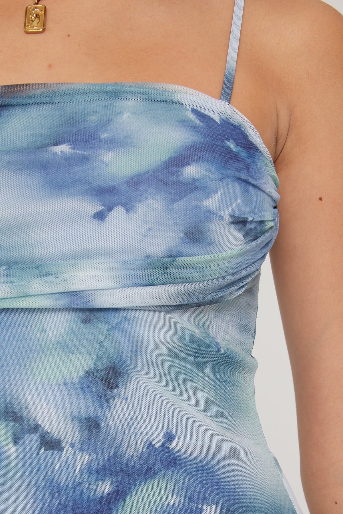 Perfect Stranger Celestial Bloom Mesh Mini Dress Multi Colour