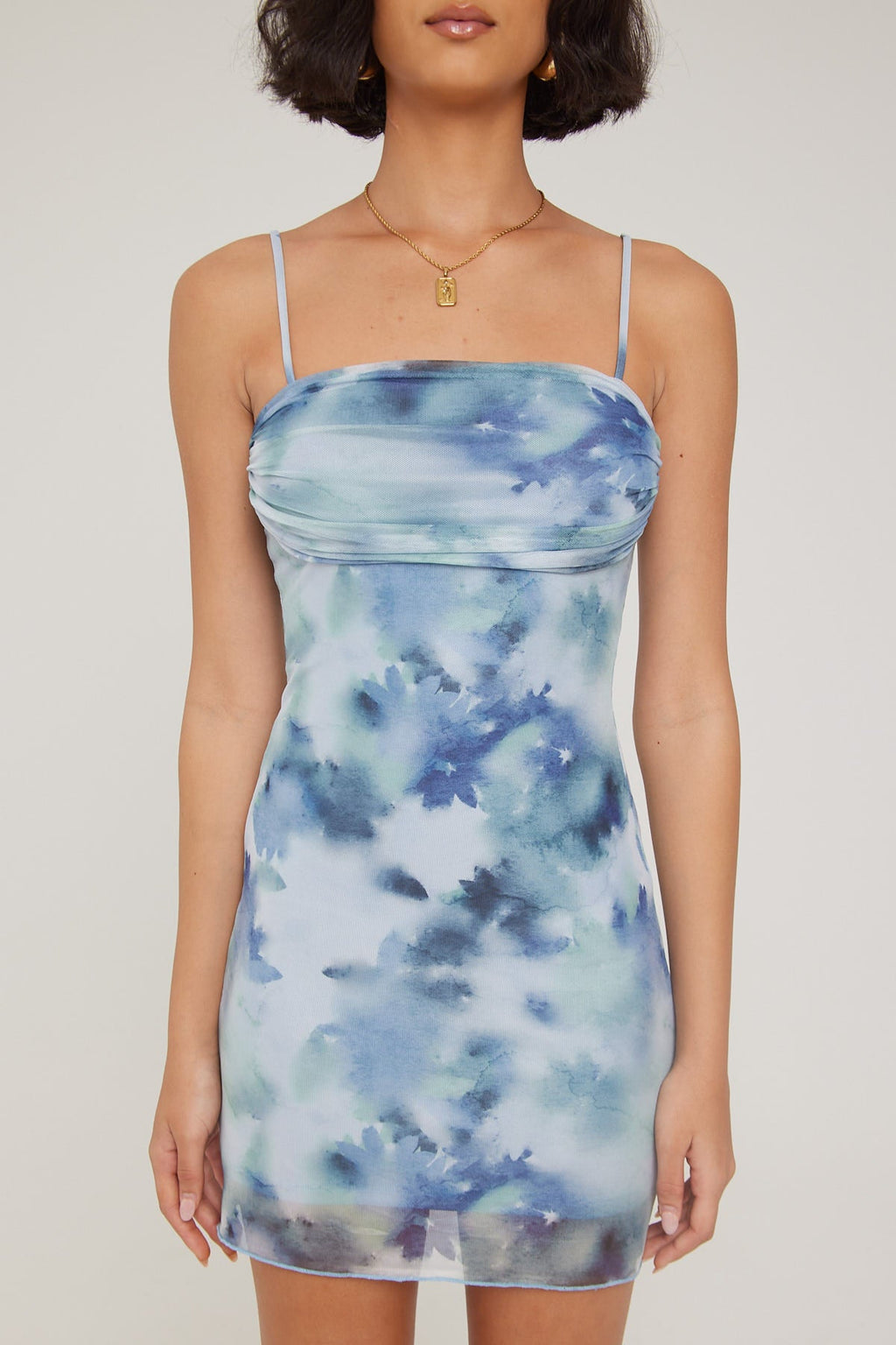 Perfect Stranger Celestial Bloom Mesh Mini Dress Multi Colour