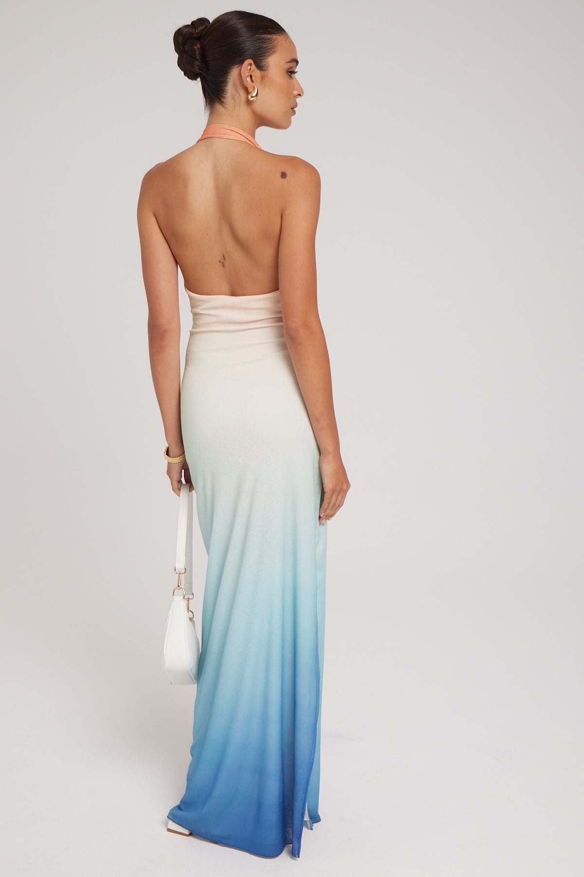 Perfect Stranger Tramonto Halter Maxi Dress Multi