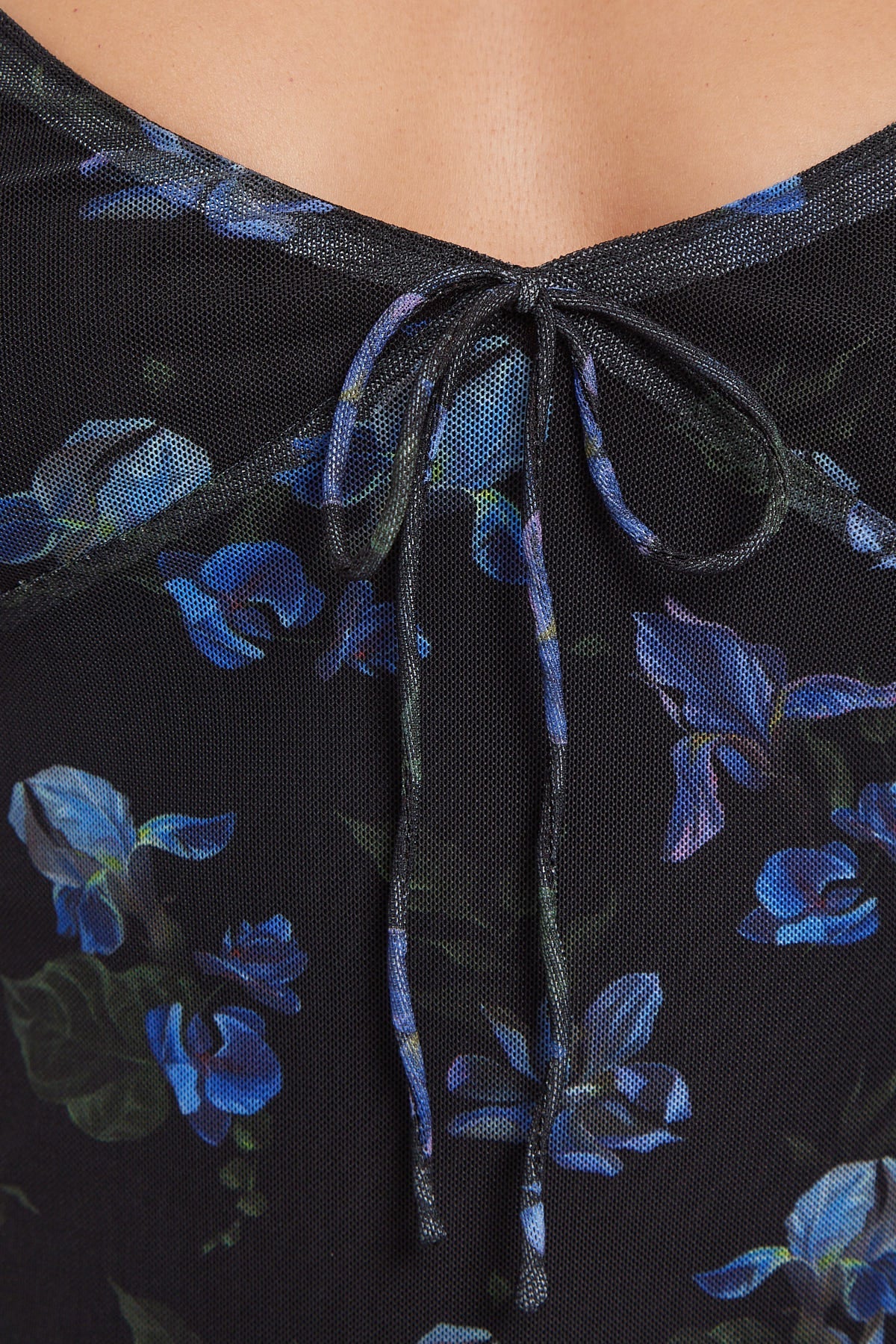 Luck & Trouble Nocturnal Garden Recycled Midi Dress Black Print