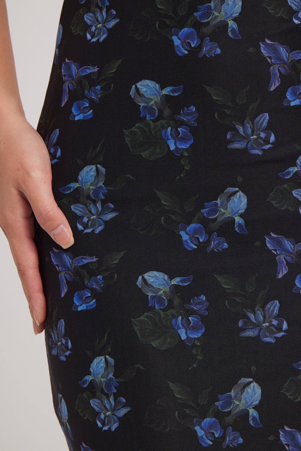 Luck & Trouble Nocturnal Garden Recycled Midi Dress Black Print