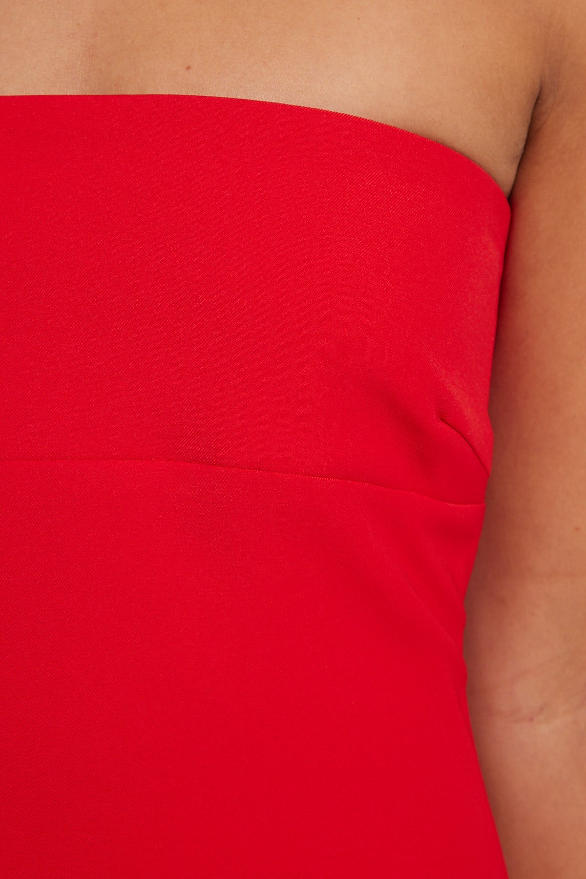 Perfect Stranger Vermilion Strapless Mini Dress Red