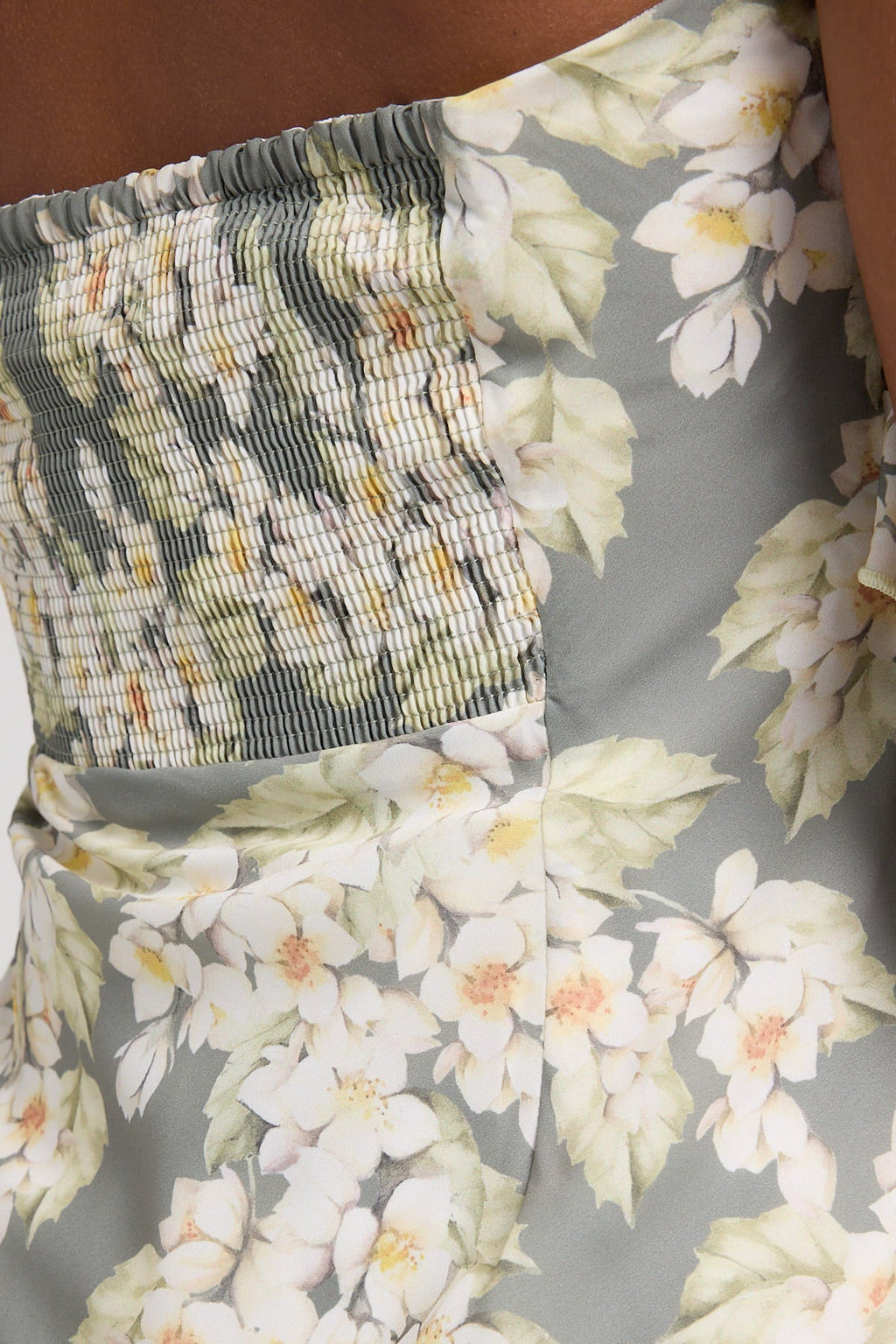 Luck & Trouble Zarlia Floral Maxi Dress Green Print