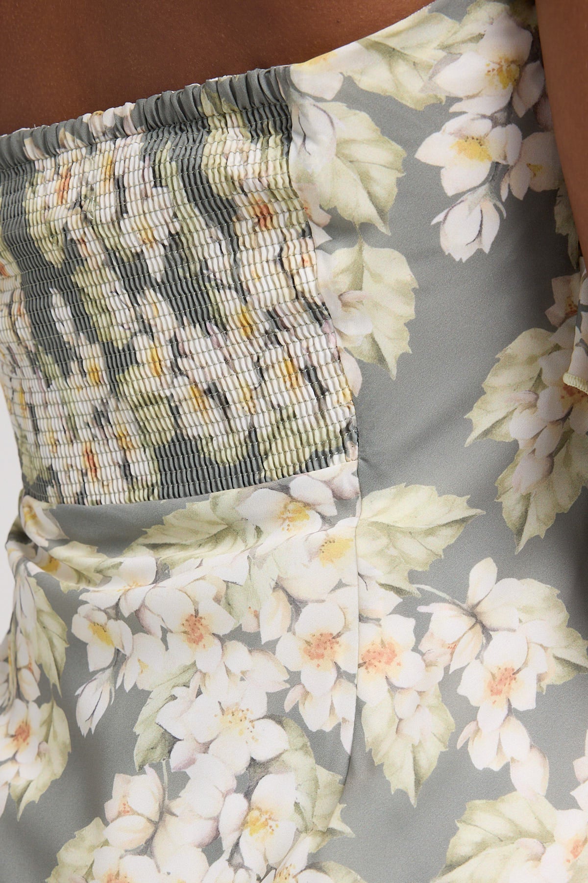 Luck & Trouble Zarlia Floral Maxi Dress Green Print