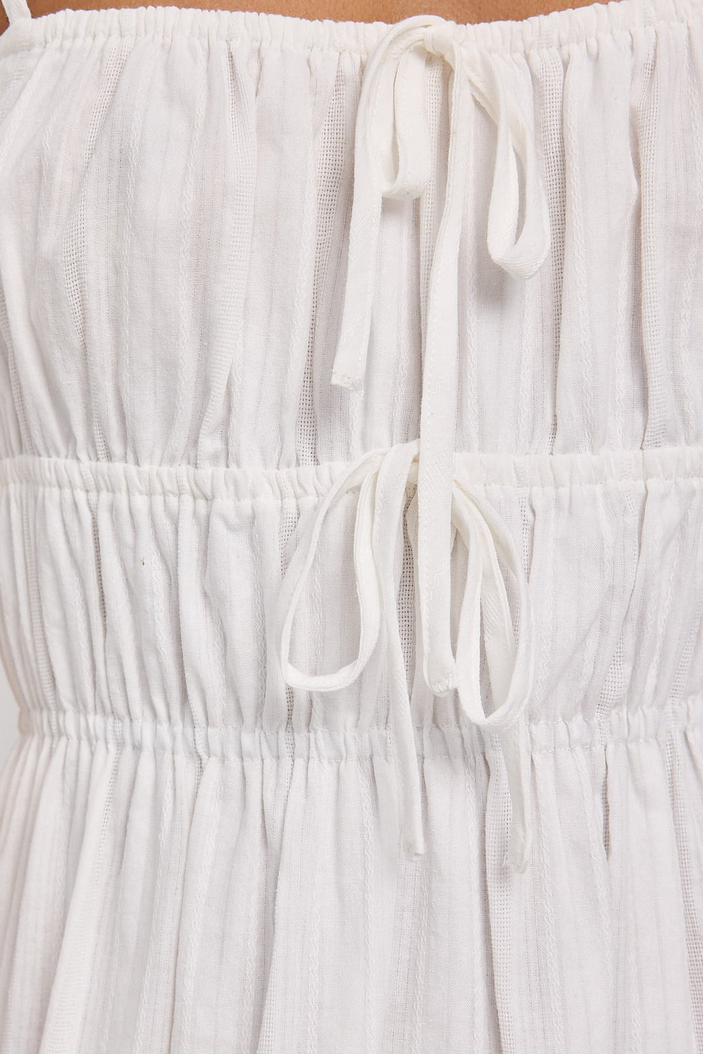 Luck & Trouble Dina Tie Detail Maxi Dress White