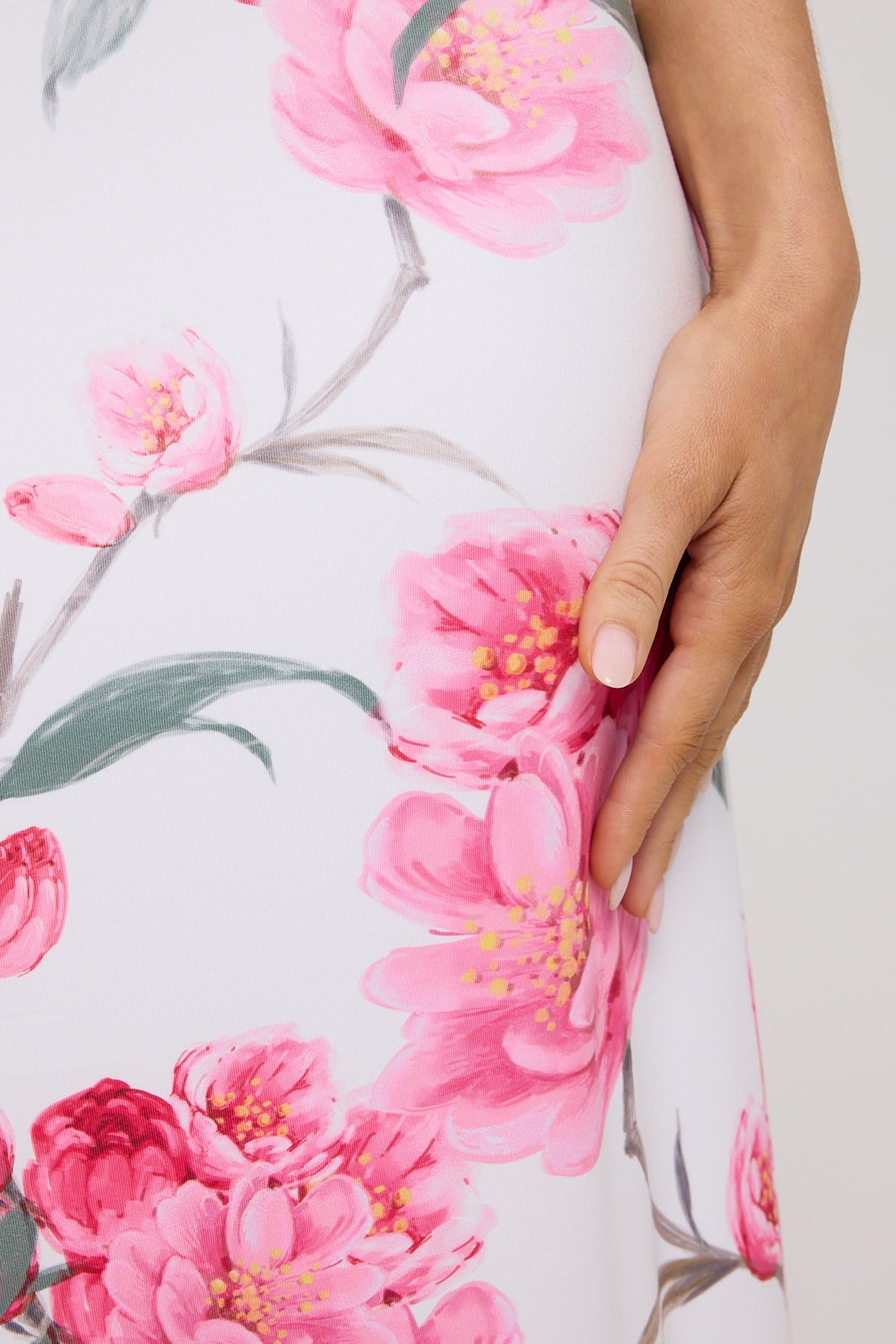 Luck & Trouble Peony Passion Maxi Dress White Print