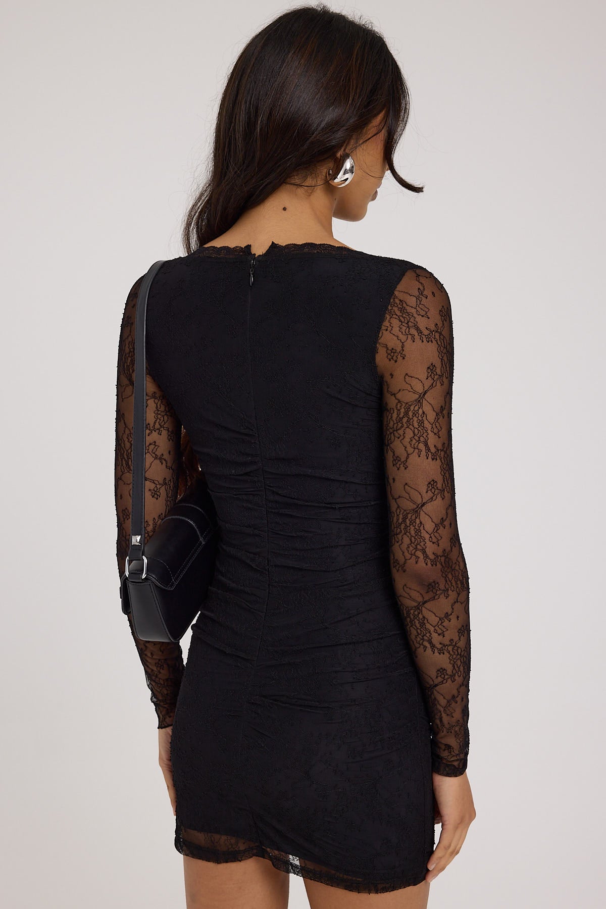 Luck & Trouble Lilliana Lace Mini Dress Black