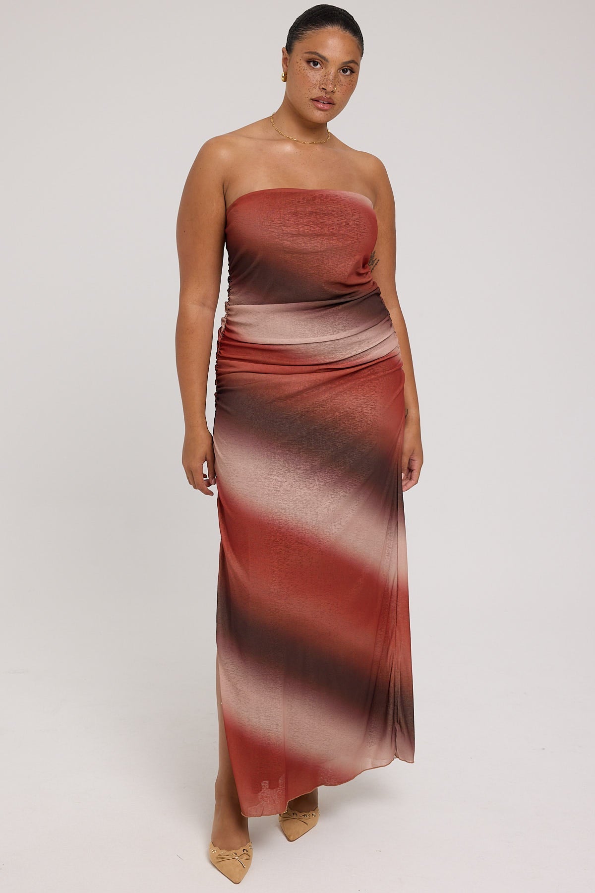 Perfect Stranger Superstition Maxi Dress Brown Print