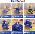 Automatic Fruit and Garlic Peeler-50W Motor with Stainless Steel Blades