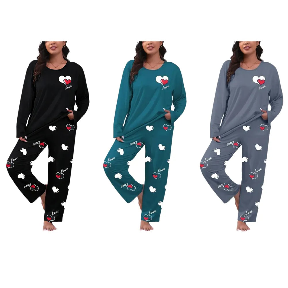 Heart Letter Print Comfortable 2-Piece Set