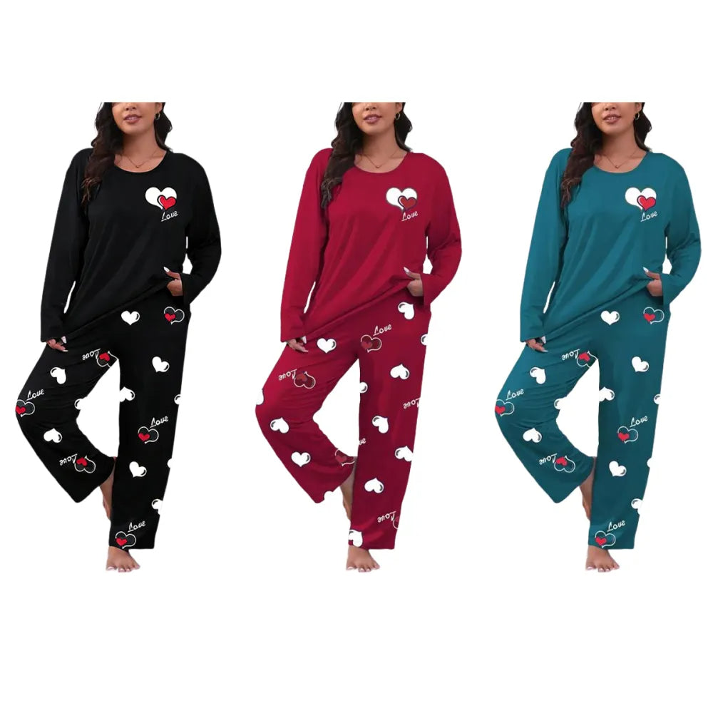 Heart Letter Print Comfortable 2-Piece Set