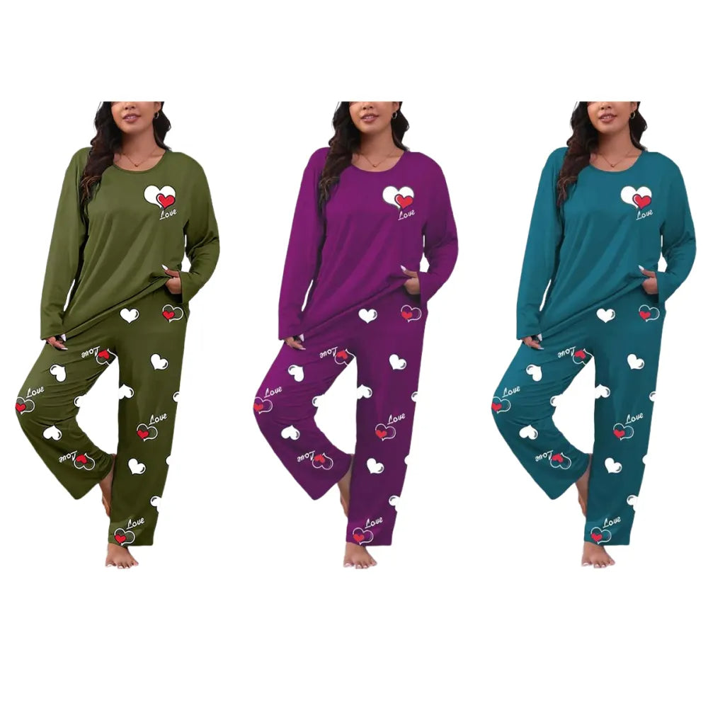 Heart Letter Print Comfortable 2-Piece Set