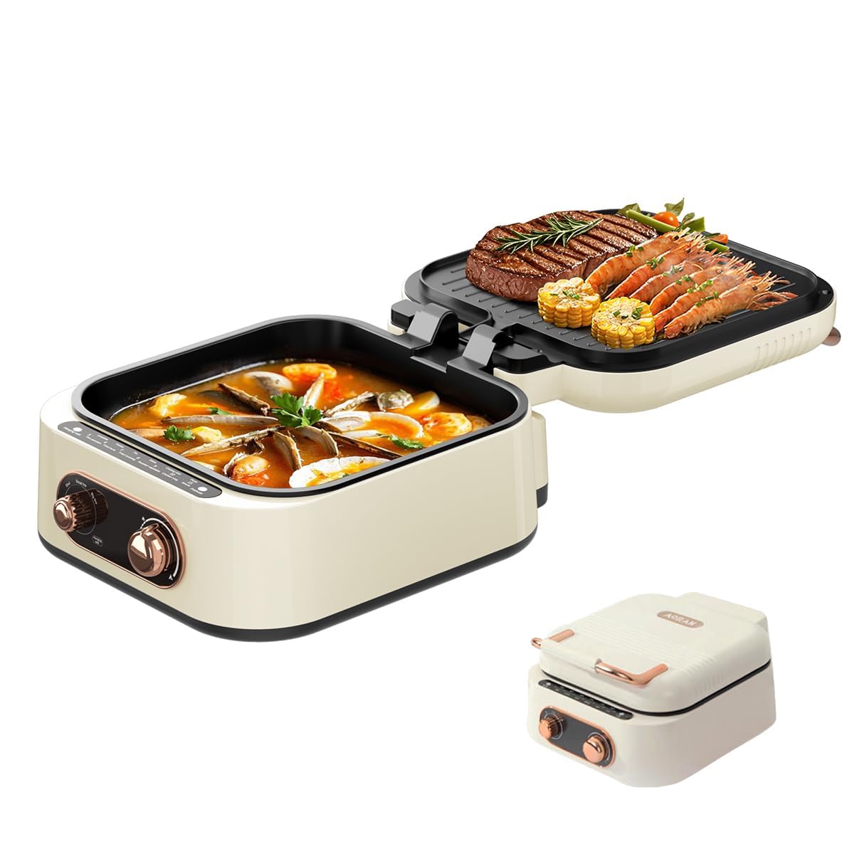 7-in-1 Electric Griddle with Non-Stick Coating
