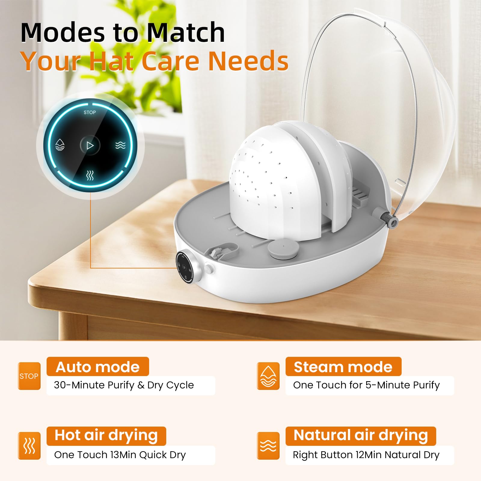 3-in-1 Automatic Cap Cleaner Hat Care Machine Steam Cleaning Ironing Drying