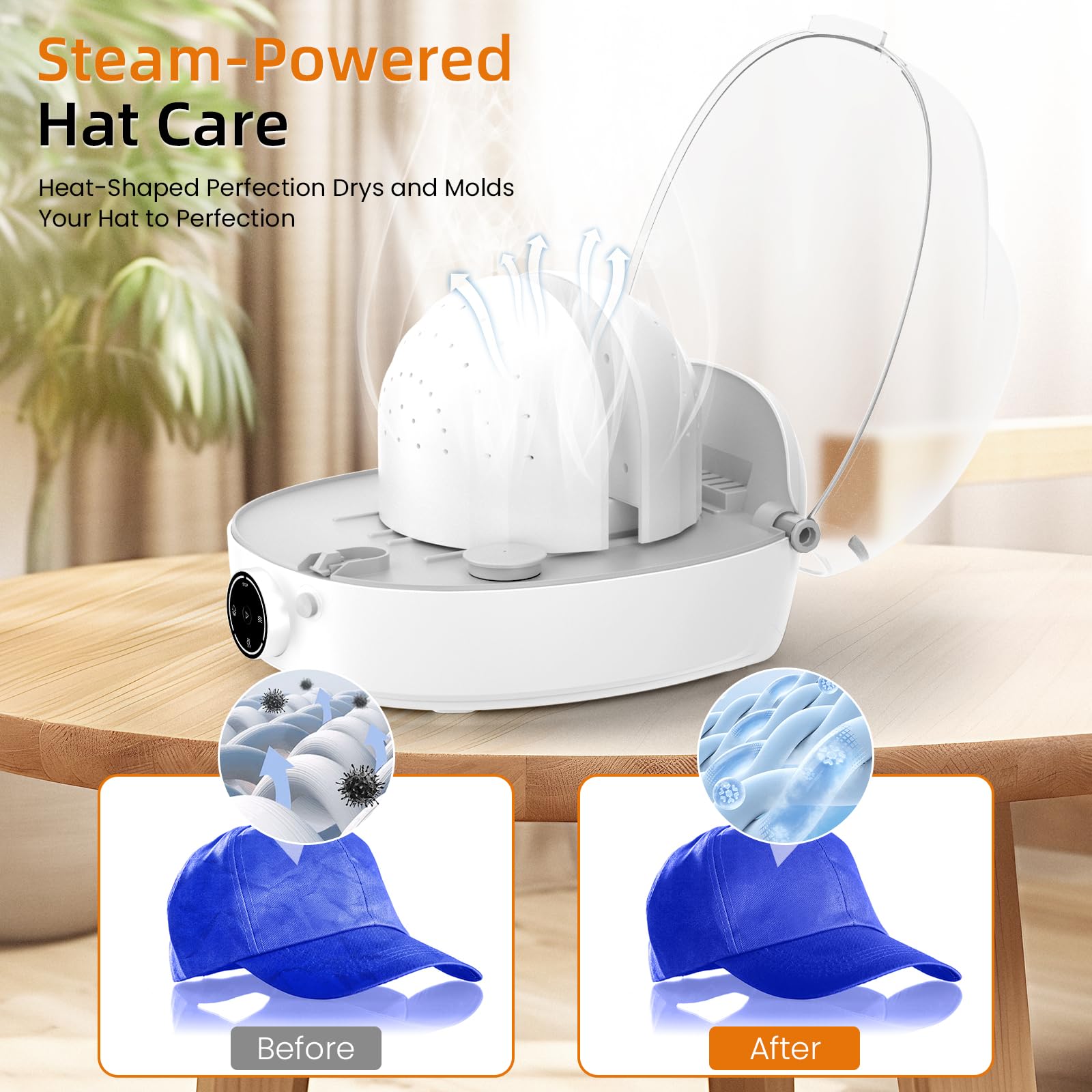 3-in-1 Automatic Cap Cleaner Hat Care Machine Steam Cleaning Ironing Drying